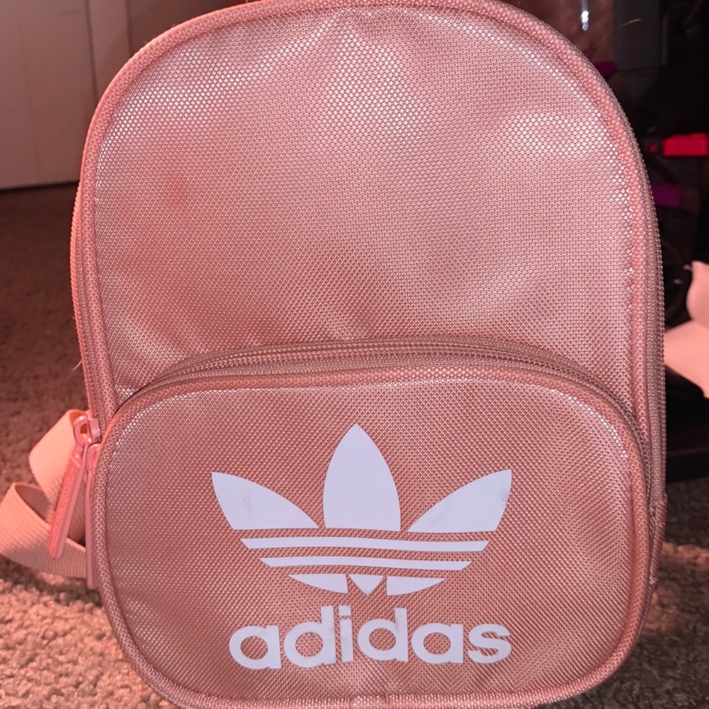 Light pink adidas mini backpack